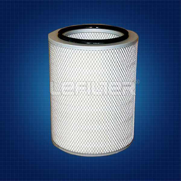 Wood pulp fiber air filter cartridge