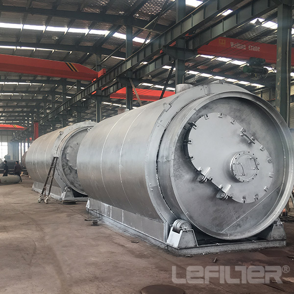 waste tire and plastic to oil pyrolysis plant