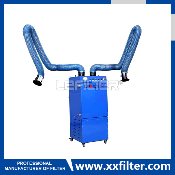 Mobile fume extractor for welding factory