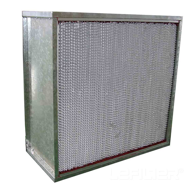 Aluminium fr<x>ame Deep Pleat Box HEPA Filter