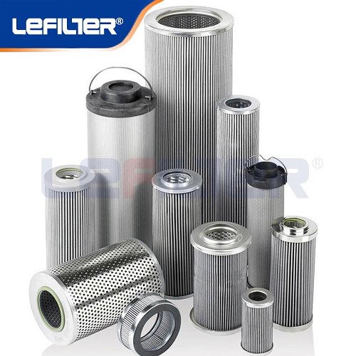 Hydraulic oil filter element replacement method